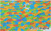 Political Panoramic Map of Jiangxi