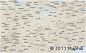 Shaded Relief Panoramic Map of Jiangxi