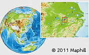 Physical Location Map of Pengze