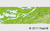 Physical Panoramic Map of Pengze