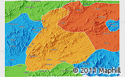 Political 3D Map of Pingxiang Shi
