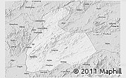 Silver Style 3D Map of Pingxiang Shi