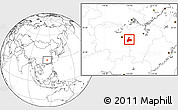 Blank Location Map of Pingxiang Shi