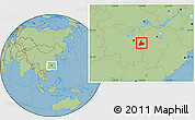 Savanna Style Location Map of Pingxiang Shi