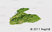 Satellite Panoramic Map of Pingxiang Shi, cropped outside