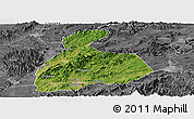 Satellite Panoramic Map of Pingxiang Shi, desaturated