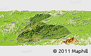 Satellite Panoramic Map of Pingxiang Shi, physical outside