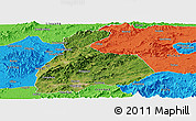 Satellite Panoramic Map of Pingxiang Shi, political outside