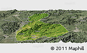 Satellite Panoramic Map of Pingxiang Shi, semi-desaturated