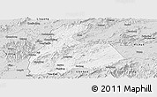 Silver Style Panoramic Map of Pingxiang Shi