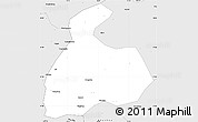 Silver Style Simple Map of Pingxiang Shi