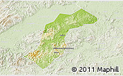 Physical 3D Map of Quannan, lighten