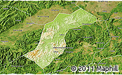 Physical 3D Map of Quannan, satellite outside