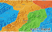 Political 3D Map of Quannan