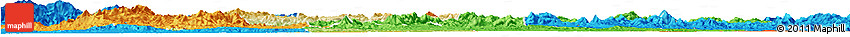 Physical Horizon Map of Quannan, political outside Physical Horizon Map of Quannan, political outside