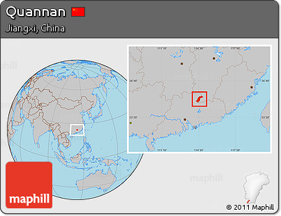 Gray Location Map of Quannan