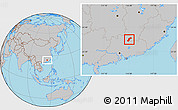 Gray Location Map of Quannan