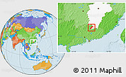 Political Location Map of Quannan, highlighted parent region