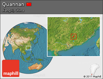 Satellite Location Map of Quannan