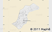 Classic Style Map of Quannan, single color outside