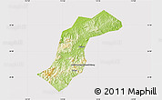 Physical Map of Quannan, cropped outside