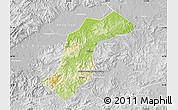 Physical Map of Quannan, lighten, desaturated