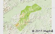 Physical Map of Quannan, lighten