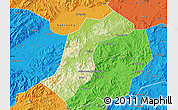 Physical Map of Quannan, political outside