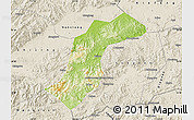 Physical Map of Quannan, shaded relief outside