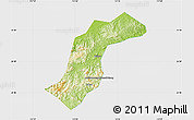Physical Map of Quannan, single color outside