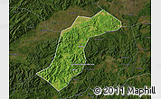 Satellite Map of Quannan, darken