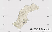 Shaded Relief Map of Quannan, cropped outside