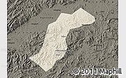 Shaded Relief Map of Quannan, darken