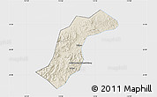 Shaded Relief Map of Quannan, single color outside