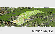 Physical Panoramic Map of Quannan, darken