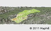 Physical Panoramic Map of Quannan, darken, semi-desaturated
