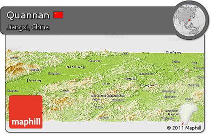 Physical Panoramic Map of Quannan