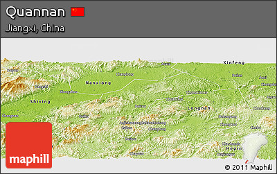 Physical Panoramic Map of Quannan