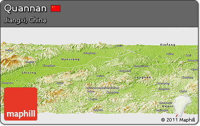 Physical Panoramic Map of Quannan