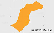 Political Simple Map of Quannan, single color outside