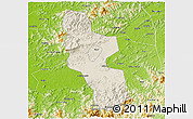 Shaded Relief 3D Map of Shangrao, physical outside