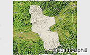 Shaded Relief 3D Map of Shangrao, satellite outside