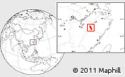 Blank Location Map of Shangrao