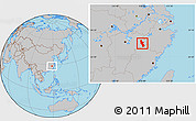 Gray Location Map of Shangrao