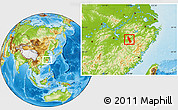 Physical Location Map of Shangrao