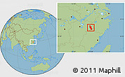 Savanna Style Location Map of Shangrao