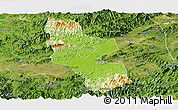 Physical Panoramic Map of Shangrao, satellite outside