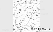 Blank Simple Map of Jiangxi
