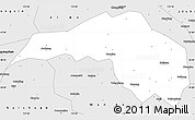 Silver Style Simple Map of Taihe