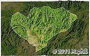 Satellite 3D Map of Xingguo, darken
